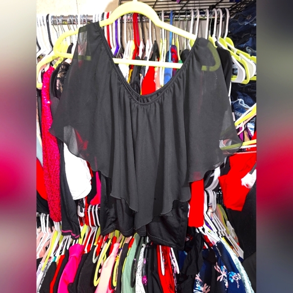 💋5/20 Zanzea black blouse size large - Picture 1 of 5